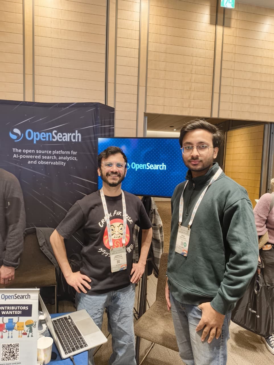 At the OpenSearch booth